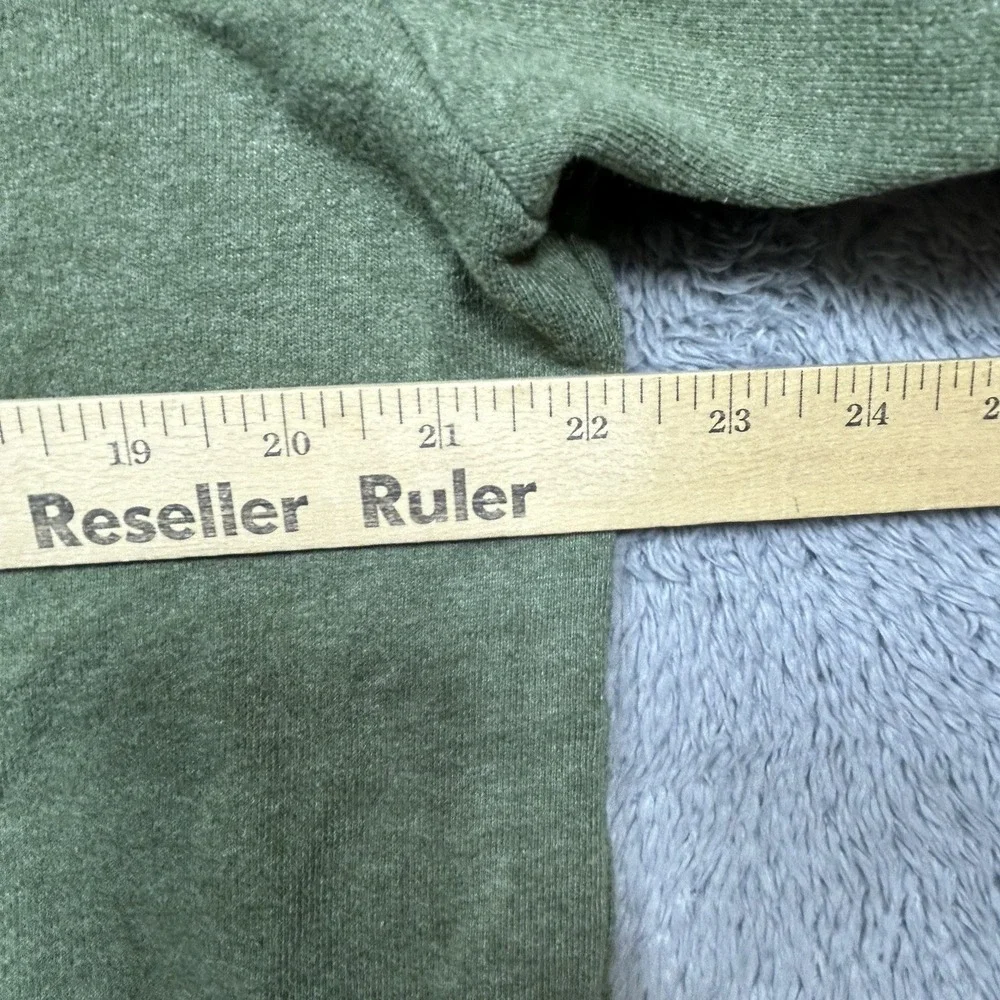 The North Face Hoodie Men's M Army Green w/ Orange Half Moon Logo Outdoor Hood